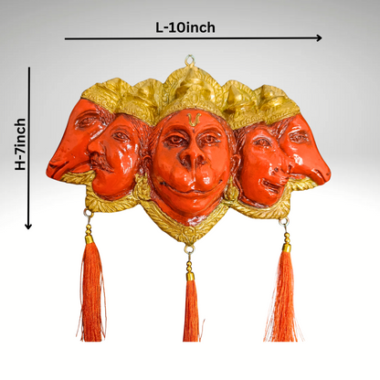 LootLabh- Large Panchmukhi Hanuman Ji for Main Door(10 Inches)